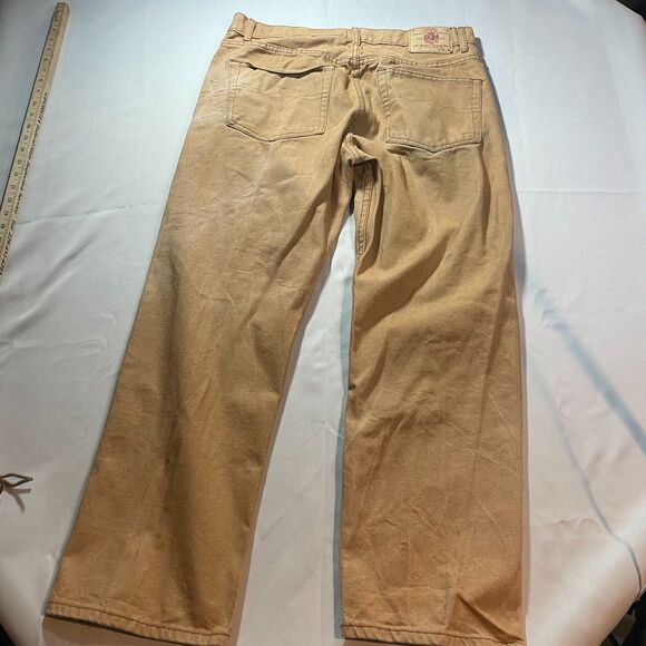 Vintage Member's Property Jeans Mens 38x32 Brown Baggy Loose Fit Y2K Hip Hop - Picture 4 of 5